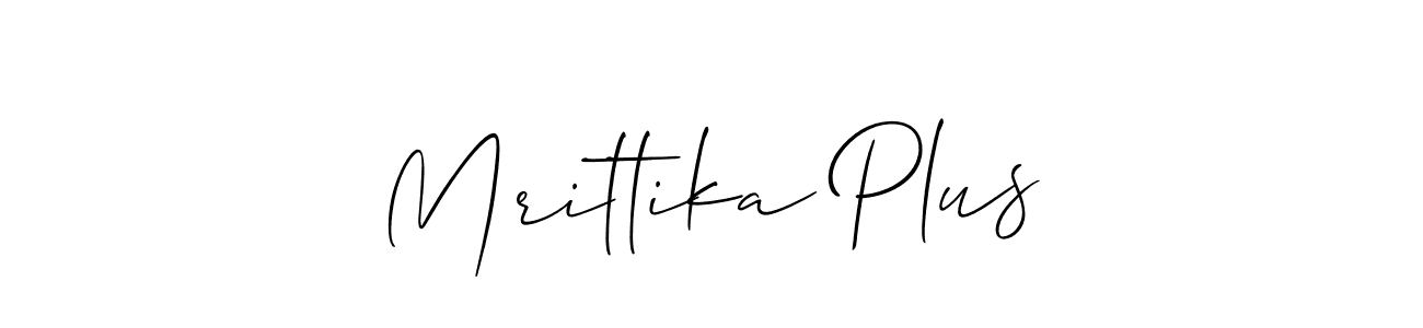Allison_Script is a professional signature style that is perfect for those who want to add a touch of class to their signature. It is also a great choice for those who want to make their signature more unique. Get Mrittika Plus name to fancy signature for free. Mrittika Plus signature style 2 images and pictures png