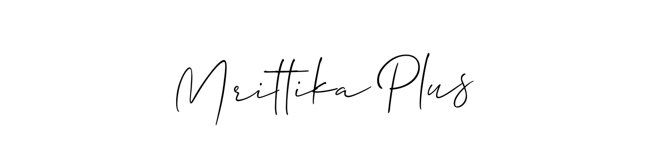How to make Mrittika Plus name signature. Use Allison_Script style for creating short signs online. This is the latest handwritten sign. Mrittika Plus signature style 2 images and pictures png