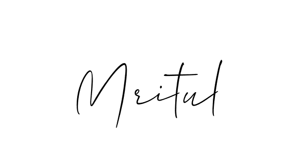 if you are searching for the best signature style for your name Mritul. so please give up your signature search. here we have designed multiple signature styles  using Allison_Script. Mritul signature style 2 images and pictures png