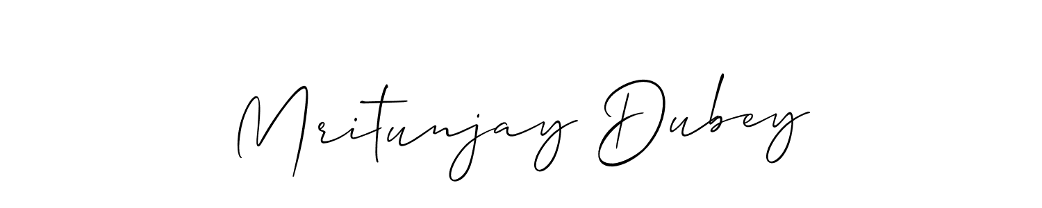 Also You can easily find your signature by using the search form. We will create Mritunjay Dubey name handwritten signature images for you free of cost using Allison_Script sign style. Mritunjay Dubey signature style 2 images and pictures png