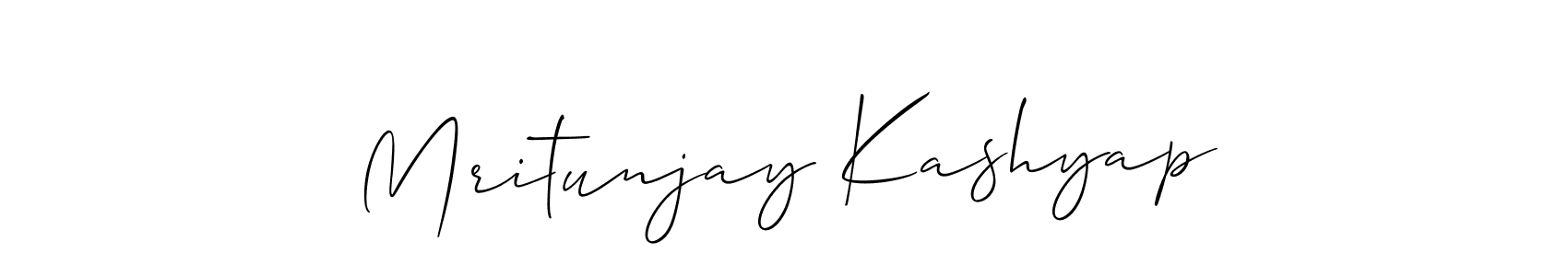 Mritunjay Kashyap stylish signature style. Best Handwritten Sign (Allison_Script) for my name. Handwritten Signature Collection Ideas for my name Mritunjay Kashyap. Mritunjay Kashyap signature style 2 images and pictures png