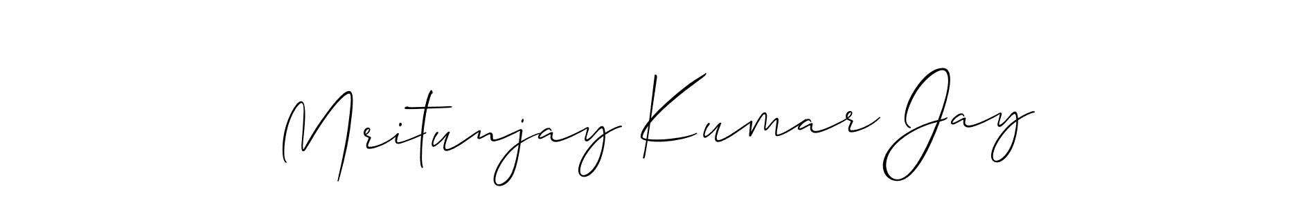 How to make Mritunjay Kumar Jay signature? Allison_Script is a professional autograph style. Create handwritten signature for Mritunjay Kumar Jay name. Mritunjay Kumar Jay signature style 2 images and pictures png