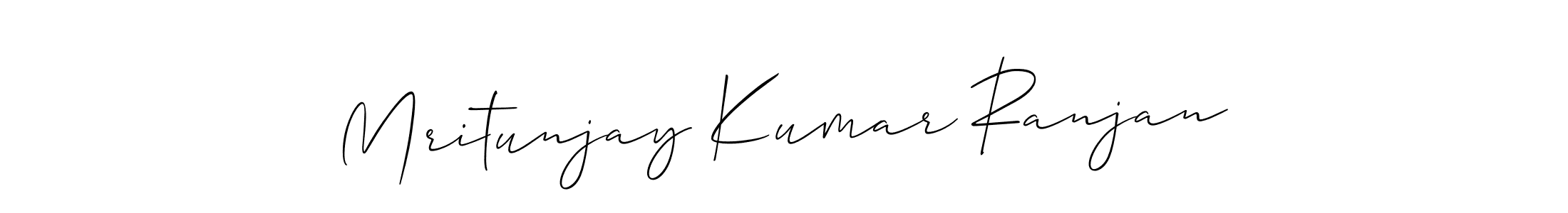 The best way (Allison_Script) to make a short signature is to pick only two or three words in your name. The name Mritunjay Kumar Ranjan include a total of six letters. For converting this name. Mritunjay Kumar Ranjan signature style 2 images and pictures png