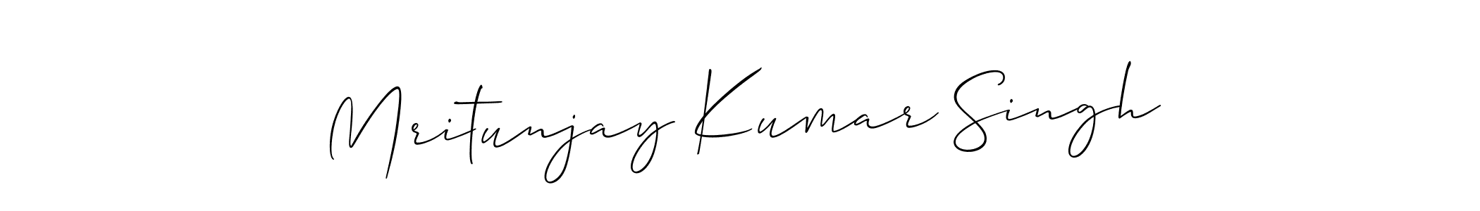 Also we have Mritunjay Kumar Singh name is the best signature style. Create professional handwritten signature collection using Allison_Script autograph style. Mritunjay Kumar Singh signature style 2 images and pictures png