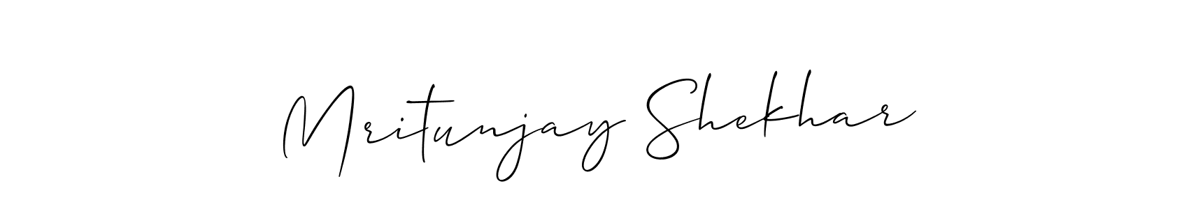 You can use this online signature creator to create a handwritten signature for the name Mritunjay Shekhar. This is the best online autograph maker. Mritunjay Shekhar signature style 2 images and pictures png