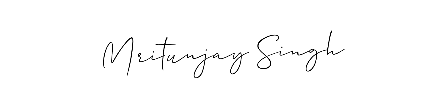 Create a beautiful signature design for name Mritunjay Singh. With this signature (Allison_Script) fonts, you can make a handwritten signature for free. Mritunjay Singh signature style 2 images and pictures png