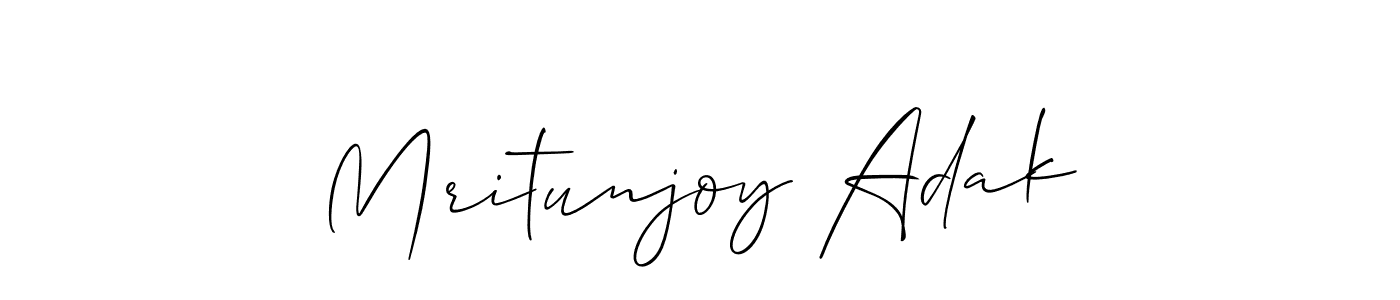 Use a signature maker to create a handwritten signature online. With this signature software, you can design (Allison_Script) your own signature for name Mritunjoy Adak. Mritunjoy Adak signature style 2 images and pictures png