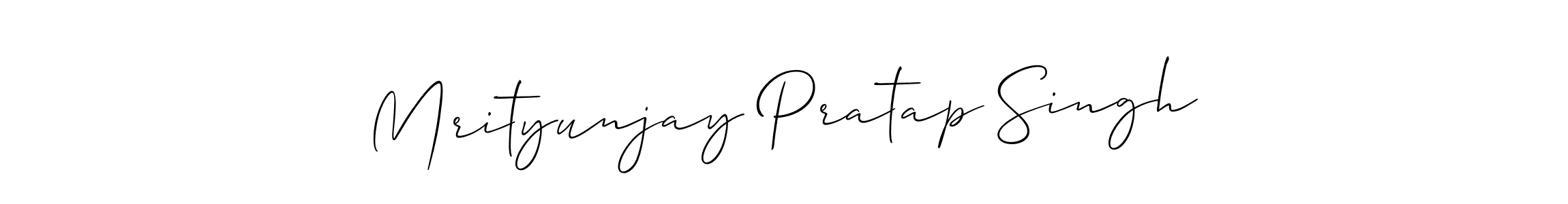 How to make Mrityunjay Pratap Singh signature? Allison_Script is a professional autograph style. Create handwritten signature for Mrityunjay Pratap Singh name. Mrityunjay Pratap Singh signature style 2 images and pictures png