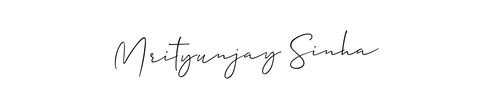 Use a signature maker to create a handwritten signature online. With this signature software, you can design (Allison_Script) your own signature for name Mrityunjay Sinha. Mrityunjay Sinha signature style 2 images and pictures png
