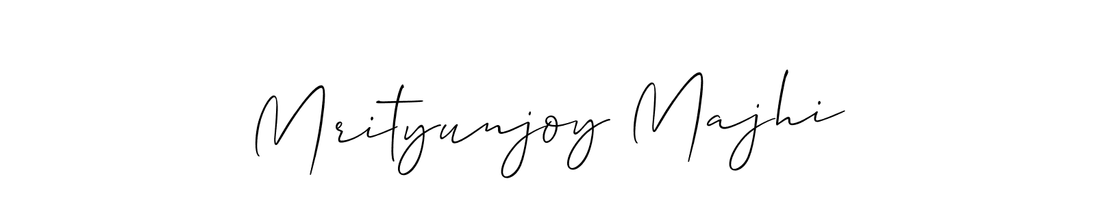 How to make Mrityunjoy Majhi name signature. Use Allison_Script style for creating short signs online. This is the latest handwritten sign. Mrityunjoy Majhi signature style 2 images and pictures png