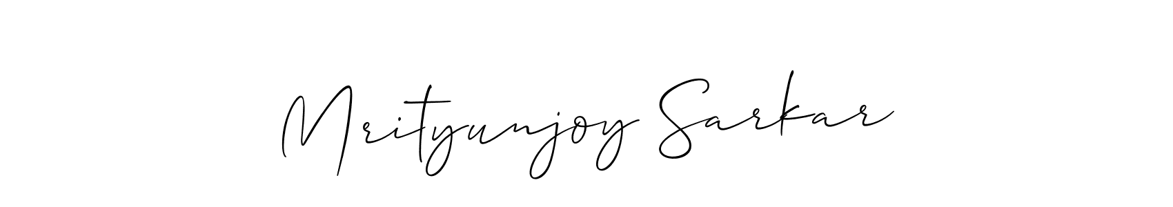 The best way (Allison_Script) to make a short signature is to pick only two or three words in your name. The name Mrityunjoy Sarkar include a total of six letters. For converting this name. Mrityunjoy Sarkar signature style 2 images and pictures png