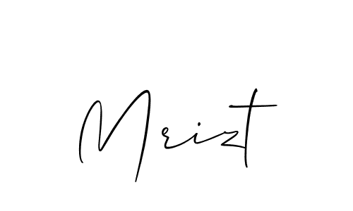 Mrizt stylish signature style. Best Handwritten Sign (Allison_Script) for my name. Handwritten Signature Collection Ideas for my name Mrizt. Mrizt signature style 2 images and pictures png