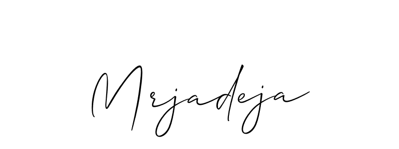 Mrjadeja stylish signature style. Best Handwritten Sign (Allison_Script) for my name. Handwritten Signature Collection Ideas for my name Mrjadeja. Mrjadeja signature style 2 images and pictures png