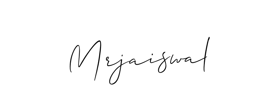 Create a beautiful signature design for name Mrjaiswal. With this signature (Allison_Script) fonts, you can make a handwritten signature for free. Mrjaiswal signature style 2 images and pictures png