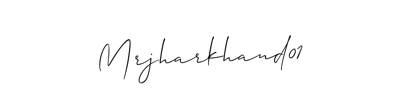 if you are searching for the best signature style for your name Mrjharkhand01. so please give up your signature search. here we have designed multiple signature styles  using Allison_Script. Mrjharkhand01 signature style 2 images and pictures png