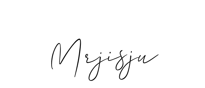 The best way (Allison_Script) to make a short signature is to pick only two or three words in your name. The name Mrjisju include a total of six letters. For converting this name. Mrjisju signature style 2 images and pictures png