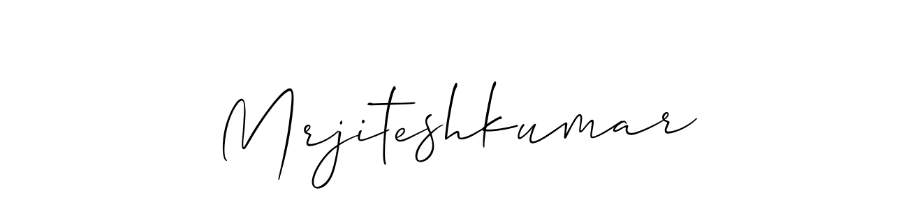 Mrjiteshkumar stylish signature style. Best Handwritten Sign (Allison_Script) for my name. Handwritten Signature Collection Ideas for my name Mrjiteshkumar. Mrjiteshkumar signature style 2 images and pictures png