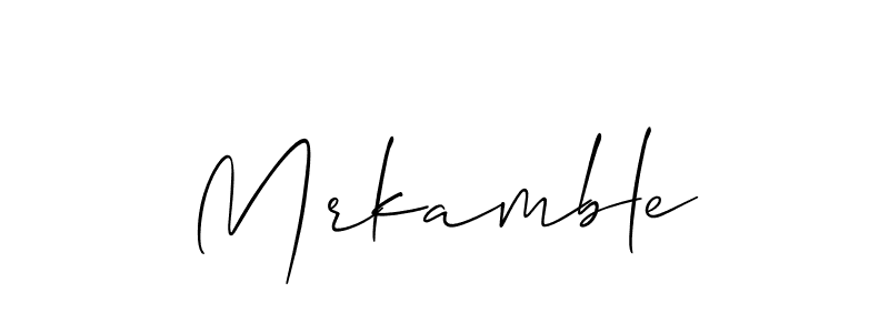 Create a beautiful signature design for name Mrkamble. With this signature (Allison_Script) fonts, you can make a handwritten signature for free. Mrkamble signature style 2 images and pictures png