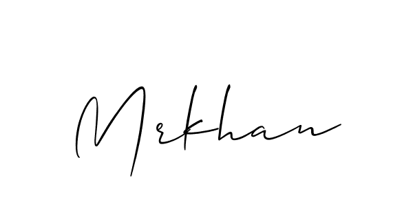 It looks lik you need a new signature style for name Mrkhan. Design unique handwritten (Allison_Script) signature with our free signature maker in just a few clicks. Mrkhan signature style 2 images and pictures png