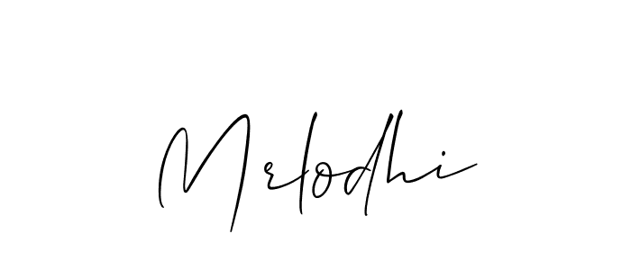How to Draw Mrlodhi signature style? Allison_Script is a latest design signature styles for name Mrlodhi. Mrlodhi signature style 2 images and pictures png