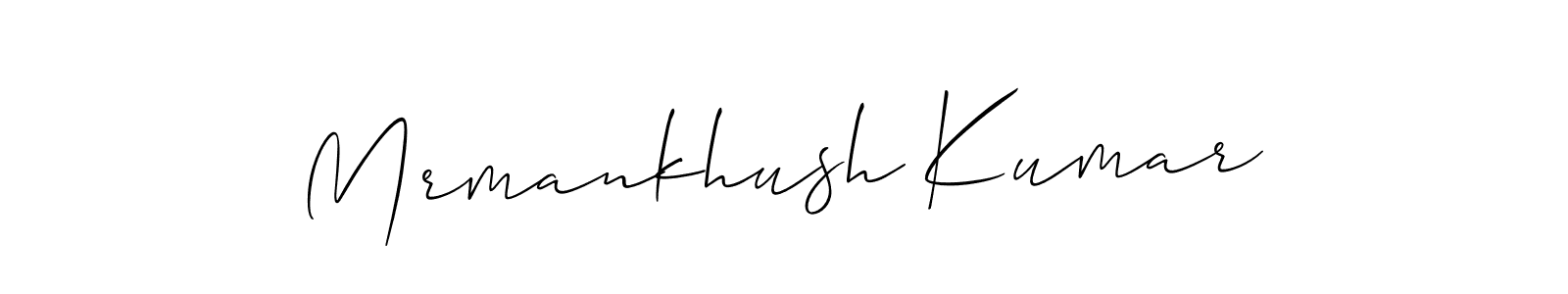 Create a beautiful signature design for name Mrmankhush Kumar. With this signature (Allison_Script) fonts, you can make a handwritten signature for free. Mrmankhush Kumar signature style 2 images and pictures png