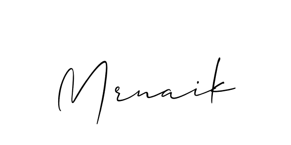 How to make Mrnaik signature? Allison_Script is a professional autograph style. Create handwritten signature for Mrnaik name. Mrnaik signature style 2 images and pictures png