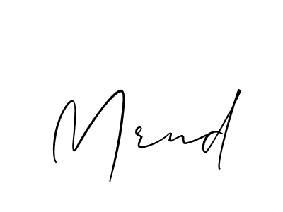 Design your own signature with our free online signature maker. With this signature software, you can create a handwritten (Allison_Script) signature for name Mrnd. Mrnd signature style 2 images and pictures png