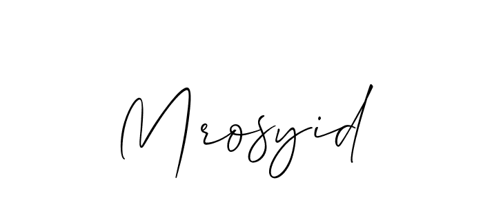 if you are searching for the best signature style for your name Mrosyid. so please give up your signature search. here we have designed multiple signature styles  using Allison_Script. Mrosyid signature style 2 images and pictures png