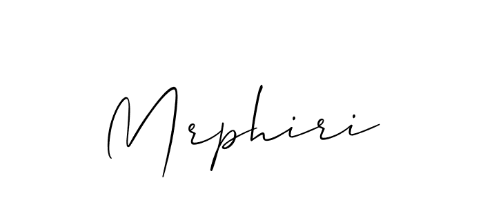 How to make Mrphiri signature? Allison_Script is a professional autograph style. Create handwritten signature for Mrphiri name. Mrphiri signature style 2 images and pictures png