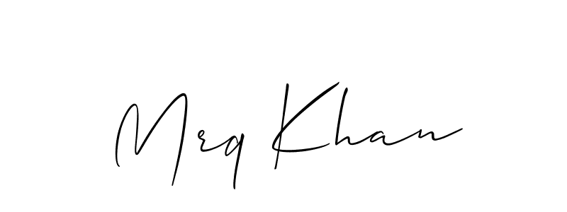 Also You can easily find your signature by using the search form. We will create Mrq Khan name handwritten signature images for you free of cost using Allison_Script sign style. Mrq Khan signature style 2 images and pictures png