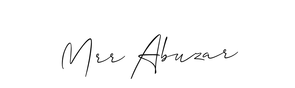 How to make Mrr Abuzar signature? Allison_Script is a professional autograph style. Create handwritten signature for Mrr Abuzar name. Mrr Abuzar signature style 2 images and pictures png