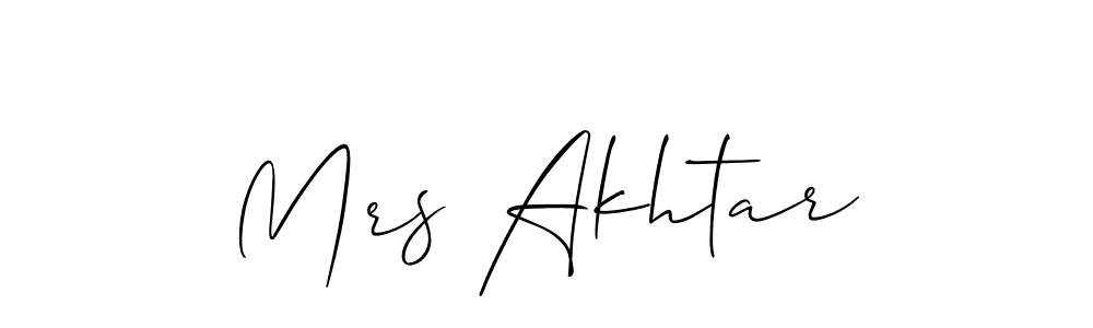 Mrs Akhtar stylish signature style. Best Handwritten Sign (Allison_Script) for my name. Handwritten Signature Collection Ideas for my name Mrs Akhtar. Mrs Akhtar signature style 2 images and pictures png