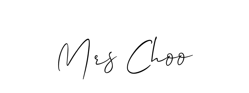 Create a beautiful signature design for name Mrs Choo. With this signature (Allison_Script) fonts, you can make a handwritten signature for free. Mrs Choo signature style 2 images and pictures png