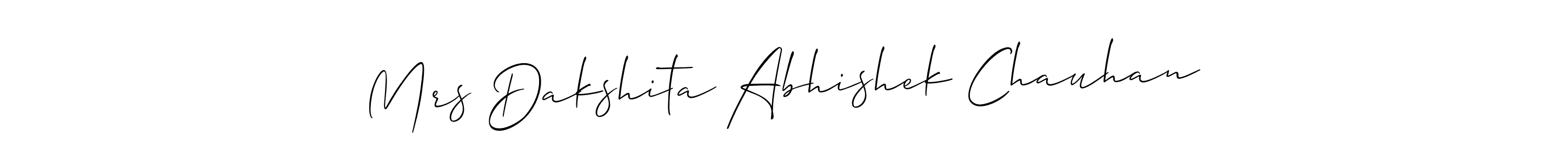 Make a beautiful signature design for name Mrs Dakshita Abhishek Chauhan. Use this online signature maker to create a handwritten signature for free. Mrs Dakshita Abhishek Chauhan signature style 2 images and pictures png