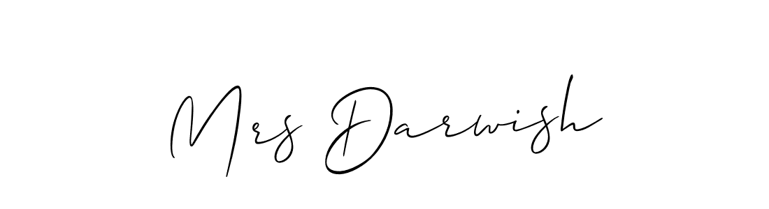 Use a signature maker to create a handwritten signature online. With this signature software, you can design (Allison_Script) your own signature for name Mrs Darwish. Mrs Darwish signature style 2 images and pictures png