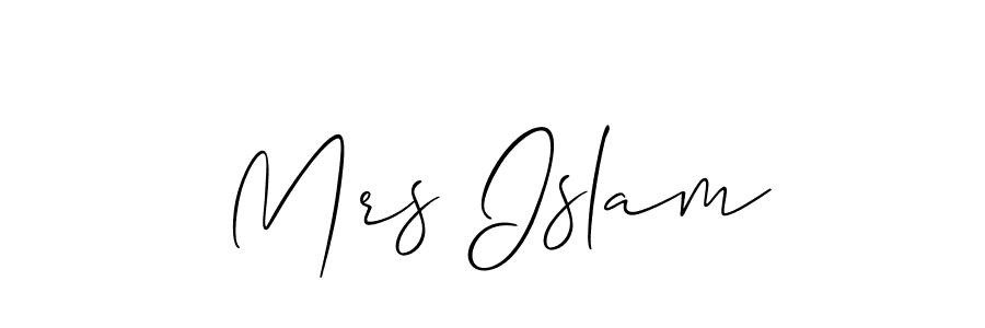 How to Draw Mrs Islam signature style? Allison_Script is a latest design signature styles for name Mrs Islam. Mrs Islam signature style 2 images and pictures png