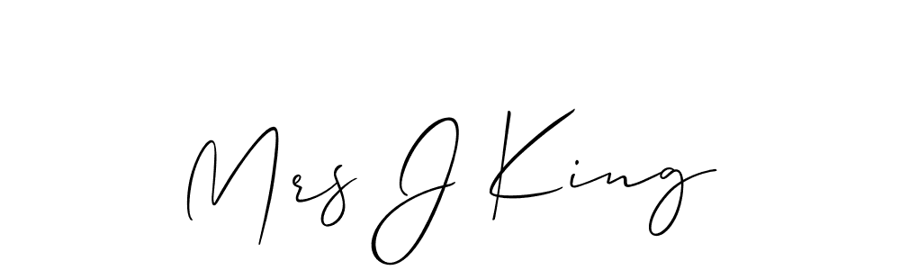It looks lik you need a new signature style for name Mrs J King. Design unique handwritten (Allison_Script) signature with our free signature maker in just a few clicks. Mrs J King signature style 2 images and pictures png