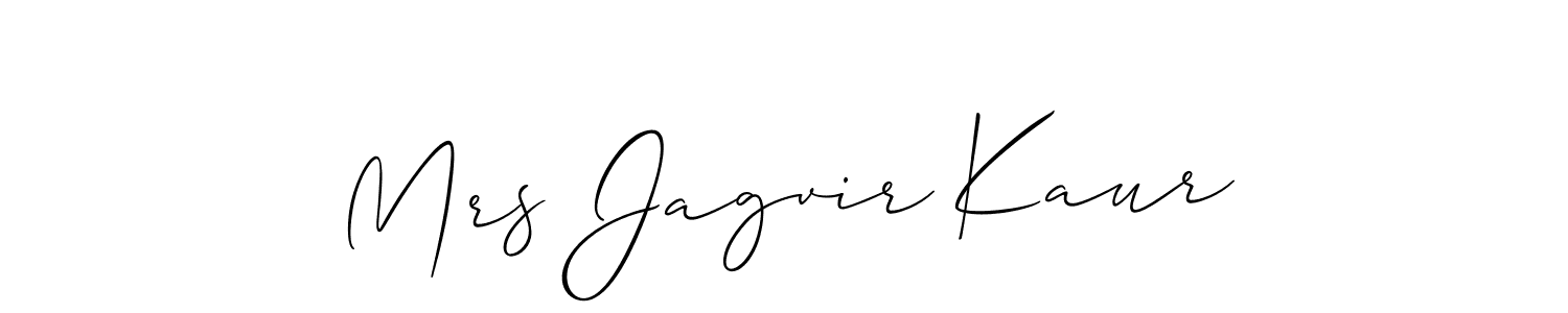 Similarly Allison_Script is the best handwritten signature design. Signature creator online .You can use it as an online autograph creator for name Mrs Jagvir Kaur. Mrs Jagvir Kaur signature style 2 images and pictures png