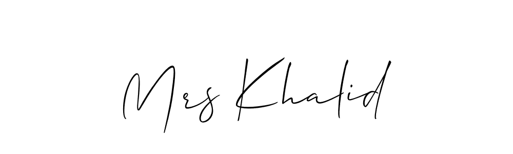 How to Draw Mrs Khalid signature style? Allison_Script is a latest design signature styles for name Mrs Khalid. Mrs Khalid signature style 2 images and pictures png