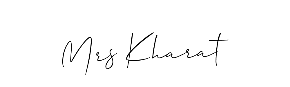 Allison_Script is a professional signature style that is perfect for those who want to add a touch of class to their signature. It is also a great choice for those who want to make their signature more unique. Get Mrs Kharat name to fancy signature for free. Mrs Kharat signature style 2 images and pictures png