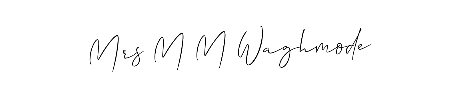 Also You can easily find your signature by using the search form. We will create Mrs M M Waghmode name handwritten signature images for you free of cost using Allison_Script sign style. Mrs M M Waghmode signature style 2 images and pictures png