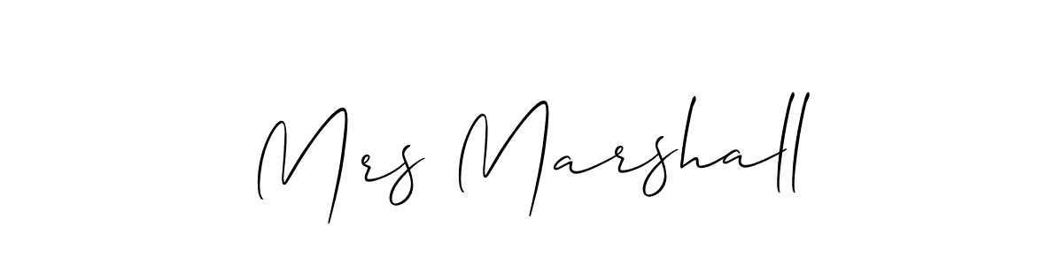 Best and Professional Signature Style for Mrs Marshall. Allison_Script Best Signature Style Collection. Mrs Marshall signature style 2 images and pictures png