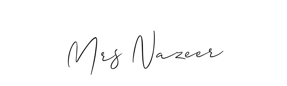 See photos of Mrs Nazeer official signature by Spectra . Check more albums & portfolios. Read reviews & check more about Allison_Script font. Mrs Nazeer signature style 2 images and pictures png