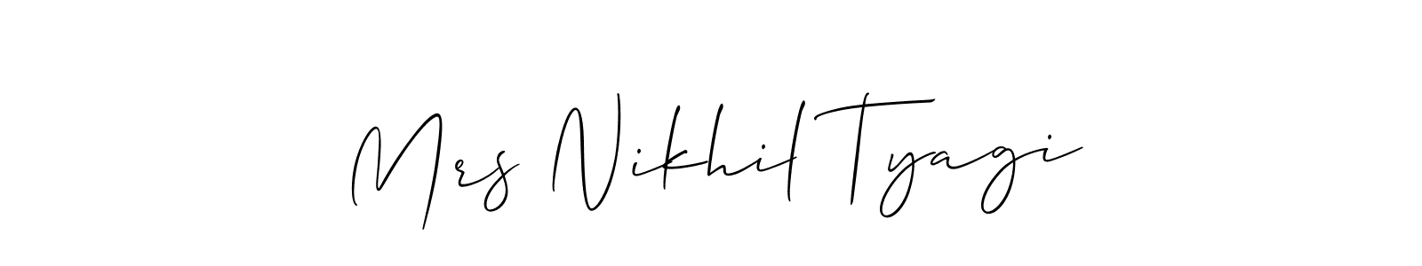 Once you've used our free online signature maker to create your best signature Allison_Script style, it's time to enjoy all of the benefits that Mrs Nikhil Tyagi name signing documents. Mrs Nikhil Tyagi signature style 2 images and pictures png