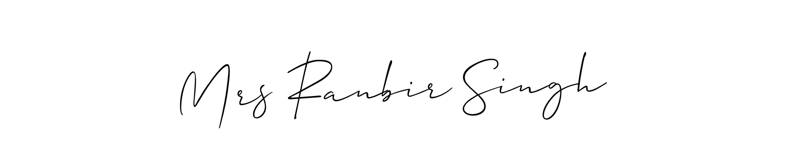 You can use this online signature creator to create a handwritten signature for the name Mrs Ranbir Singh. This is the best online autograph maker. Mrs Ranbir Singh signature style 2 images and pictures png