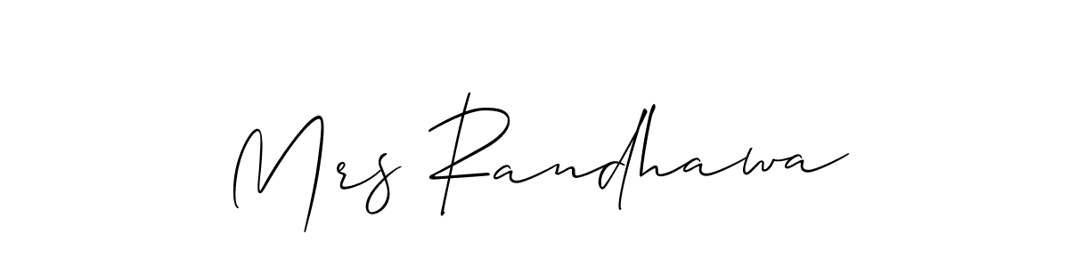 Make a beautiful signature design for name Mrs Randhawa. Use this online signature maker to create a handwritten signature for free. Mrs Randhawa signature style 2 images and pictures png