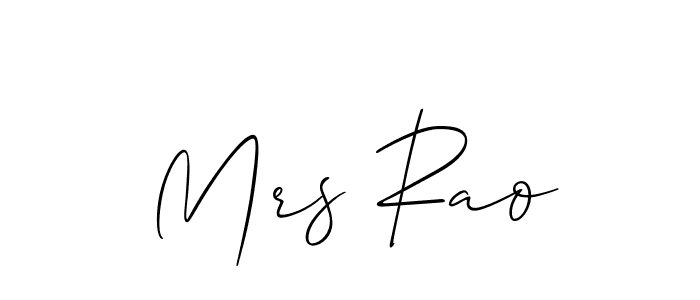 Make a short Mrs Rao signature style. Manage your documents anywhere anytime using Allison_Script. Create and add eSignatures, submit forms, share and send files easily. Mrs Rao signature style 2 images and pictures png