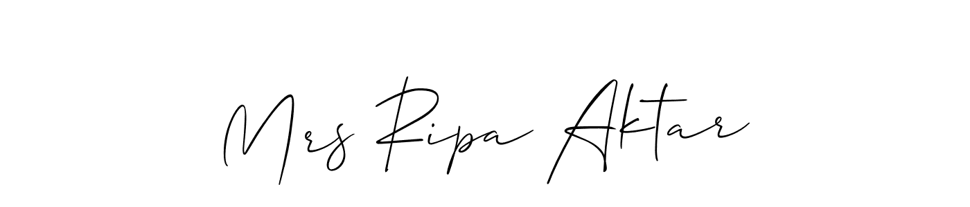Make a beautiful signature design for name Mrs Ripa Aktar. Use this online signature maker to create a handwritten signature for free. Mrs Ripa Aktar signature style 2 images and pictures png