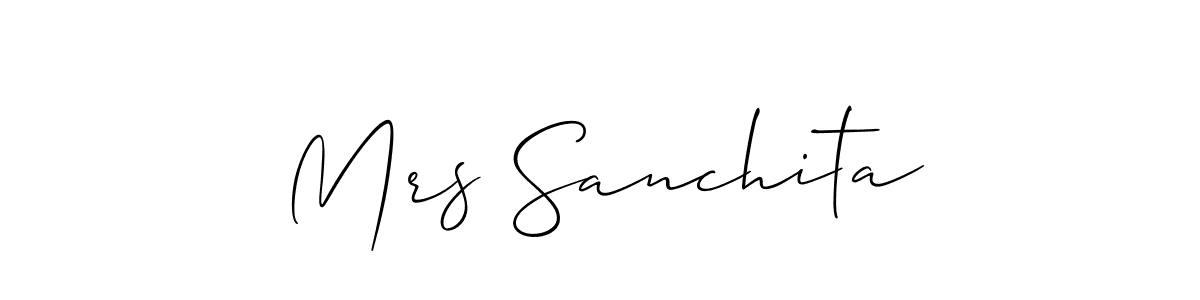 How to Draw Mrs Sanchita signature style? Allison_Script is a latest design signature styles for name Mrs Sanchita. Mrs Sanchita signature style 2 images and pictures png