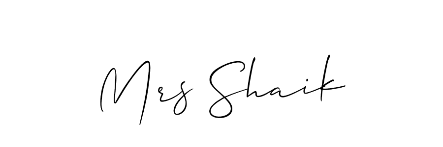 Make a beautiful signature design for name Mrs Shaik. Use this online signature maker to create a handwritten signature for free. Mrs Shaik signature style 2 images and pictures png